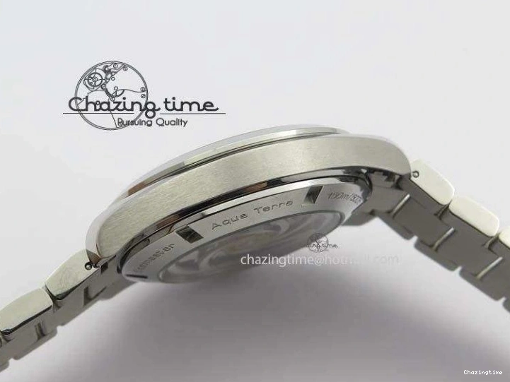 0822 QuickDry Aqua Terra ‘James Bond’ SS JHF Best Edition Blue Dial On SS Bracelet A 8203